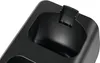 A close-up view of a black charging dock. Produktbild-Vorschau