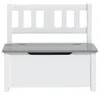 Banco de almacenaje para niños MDF blanco y gris 60x30x55 Vista previa de la imagen del producto 4