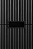 A close-up, abstract view of a black ribbed surface with a horizontal rectangular cutout in the center. Náhľad obrázku produktu