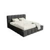 FEDVE Polsterbett Lund aus Bouclé-Stoff 180x200 cm, Schwarz Produktbild-Vorschau 5