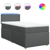 Boxspringbett mit Matratze Dunkelgrau 80x200 cm Stoff Produktbild-Vorschau 1