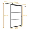 Glasschiebetür Loftstyle offene Laufschiene verschiedene Produktbild-Vorschau 2