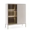 Masseno Vitrinenschrank SENTIERO 126 x 104 cm mit LED Produktbild-Vorschau 1