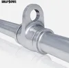 A close-up of a metal gym attachment with a rotating swivel joint. Náhled obrázku produktu