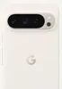 The back of a white Google Pixel smartphone with its camera array and Google logo. Produktbild-Vorschau