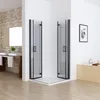 MIQU Duschkabine 90x80 x185 cm Eckeinstieg Falttür 180º Produktbild-Vorschau 3