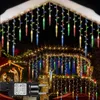 3.5M Bunt Eisregen Lichterkette LED Eiszapfen Produktbild-Vorschau 1