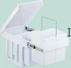 Relaxdays Cestino da incasso, 2 scomparti, 2 x 8 l, L x P x Anteprima dell’immagine prodotto 2