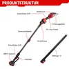 Diagram showing the product structure of a pole saw. Produktbild-Vorschau