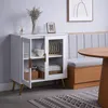 Sideboard 80x40x85CM Weiss Modern Aufbewahrungsschrank Mit Produktbild-Vorschau 4