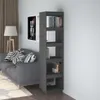 vidaXL Boekenkast/Roomdivider, grijs, 40x35x167 cm, massief Productafbeelding-voorbeeld 2