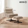HOMCOM Relaxsessel mit Höhenverstellbarem Hocker Drehbarer Produktbild-Vorschau 3