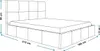 A diagram of a bed with dimensions. Náhled obrázku produktu