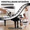 HOMCOM Pianobank, in hoogte verstelbaar, pianostoel met Productafbeelding-voorbeeld 4