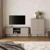 TV-Möbel mit 2 Türen, Taupe, 162.8cm Produktbild-Vorschau 4