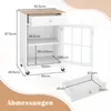 A diagram showing the dimensions of a kitchen cart. Podgląd zdjęcia produktu