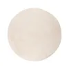 A round, cream-colored rug is shown against a white background. Produktbild-Vorschau
