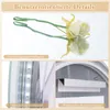 A collage of images showcasing details of a LED bathroom mirror, including a reflection of a rose, a close-up of LED lights, and a hanging mechanism. Produktbild-Vorschau
