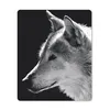 MuchoWow® Mauspad Mousepad Wildlife - Wolf - Schwarz - Weiß Produktbild-Vorschau 1