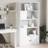 vidaXL Regál na knihy biely 100x36x189 cm Materiál na báze Náhľad obrázku produktu 2