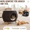 Petigi Rattan Katzenhöhle Katzenbett Katzentisch Produktbild-Vorschau 7