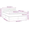 Boxspringbett mit Matratze Taupe 140x190 cm Stoff Produktbild-Vorschau 6