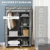 Kleiderschrank Stoffschrank, 6 Fächer, Grau, Produktbild-Vorschau 4