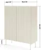 Highboard MUTI 99 cm kaschmir riffeloptik Push-to-Open Produktbild-Vorschau 7