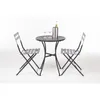 Bolero runder Bistrotisch in schlankem Design Stahl schwarz Produktbild-Vorschau 3