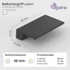 ERGO line Premium Aluminium Balkontürgriff Außen KUBO Produktbild-Vorschau 6