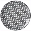 A single plate with a black and white circular pattern. Produktbild-Vorschau