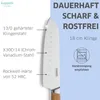 Santokumesser mit 17 cm Klingenlänge, Kullenschliff Produktbild-Vorschau 3