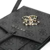 A close-up view of a grey Guess handbag with the signature '4G' logo in gold. Podgląd zdjęcia produktu