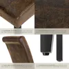 A collage of four close-up images showcasing the features of a chair, with descriptive text below each image. Náhled obrázku produktu