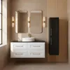 RODAN | Hochschrank - 136 cm - Schwarz Matt - Stilvolles Produktbild-Vorschau 8