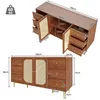 Flieks Kommode Rattan-Sideboard mit 2 Türen und 6 Produktbild-Vorschau 7