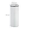relaxdays 10026542_0 relaxdays Sensor Mülleimer 50,0 l weiß Voir les images du produit 4