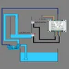 A diagram illustrating an automatic water level control system for a water tank. Podgląd zdjęcia produktu