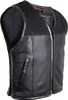 Motorrad Biker Lederweste Nubuk und Glatt Leder Produktbild-Vorschau 1
