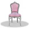 Barockstuhl rosa silber elegant Luxus antik edel Produktbild-Vorschau 1