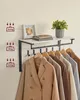 VASAGLE Wandgarderobe, mit Ablage, Wandregal mit 10 Produktbild-Vorschau 3