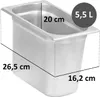 Mahlzeit GN Behälter 1/4, Höhe 200 mm, Edelstahl Produktbild-Vorschau 3