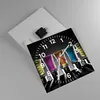 Wanduhr - Quadrat - Glasuhr - Gläser Alkohol trinken Saft - Produktbild-Vorschau 2
