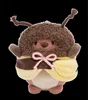 A plush toy of a bear wearing a bee costume, with a pink bow. Produktbild-Vorschau