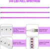 A product image showcasing three LED grow light bars, with close-up insets detailing components and features. Produktbild-Vorschau
