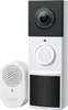 A video doorbell and its chime are shown against a white background. Produktbild-Vorschau