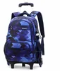 Schulranzen Trolley abnehmbar mit Rollen für Jungen Blau Produktbild-Vorschau 1
