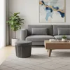 Relaxdays Hocker Samt, Sitzhocker mit Stauraum, gepolstert, Produktbild-Vorschau 2