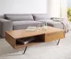 DELIFE Couchtisch Kayu 115x60 cm Akazie Natur 2 Schübe Produktbild-Vorschau 1