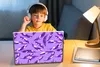MuchoWow® Laptop Aufkleber Sticker Cover Mädchen - Federn - Produktbild-Vorschau 3
